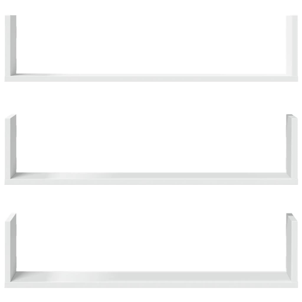 Wandschappen 3 st 80x18x18 cm bewerkt hout wit