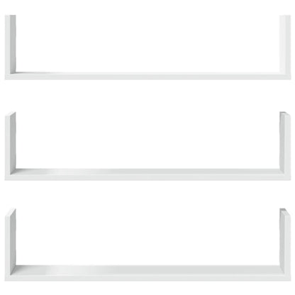 Wandschappen 3 st 80x18x18 cm bewerkt hout wit