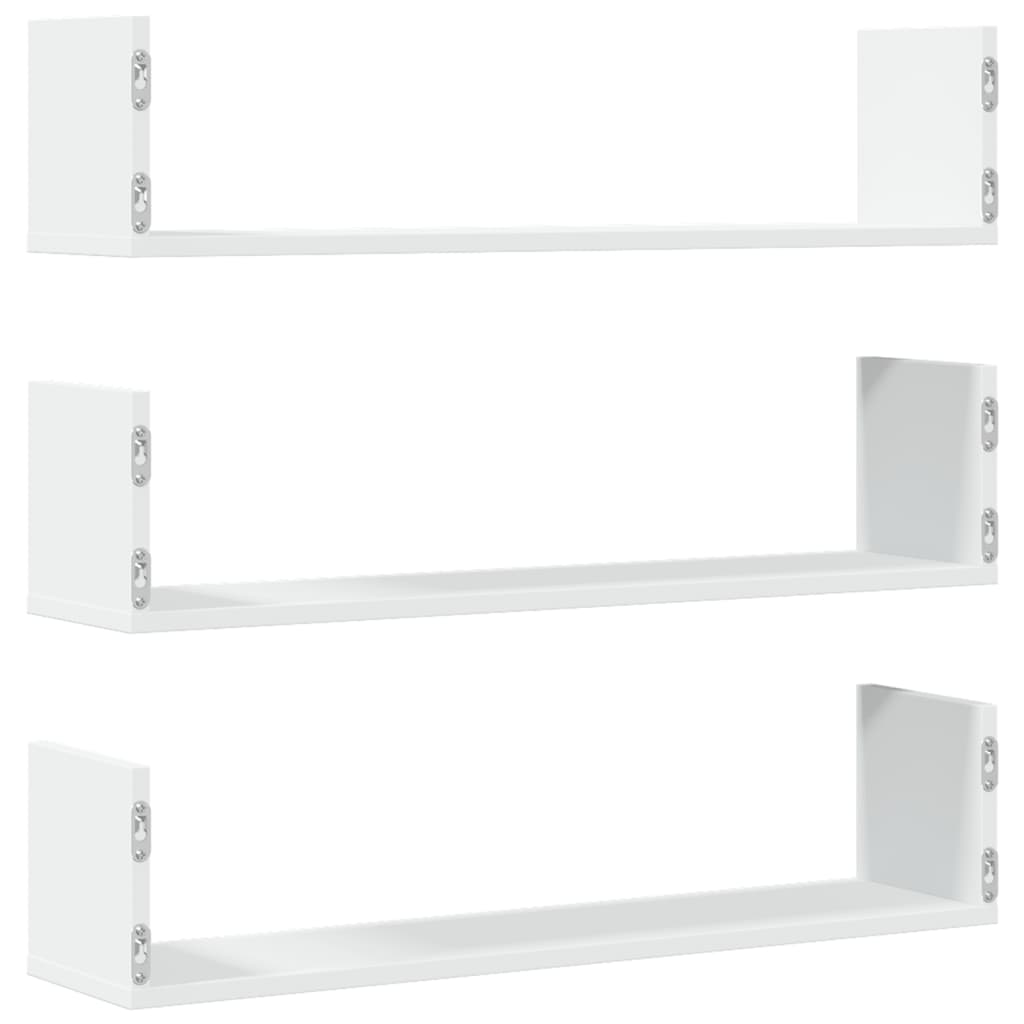 Wandschappen 3 st 80x18x18 cm bewerkt hout wit