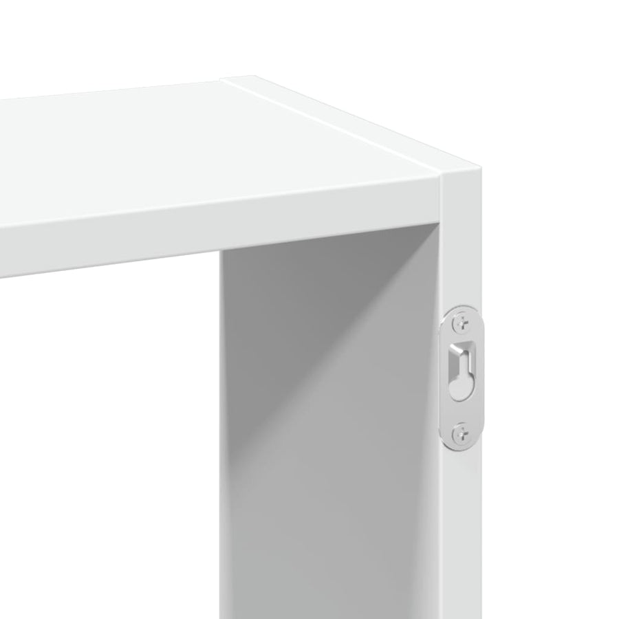 Wandschap 159x18x66 cm bewerkt hout wit