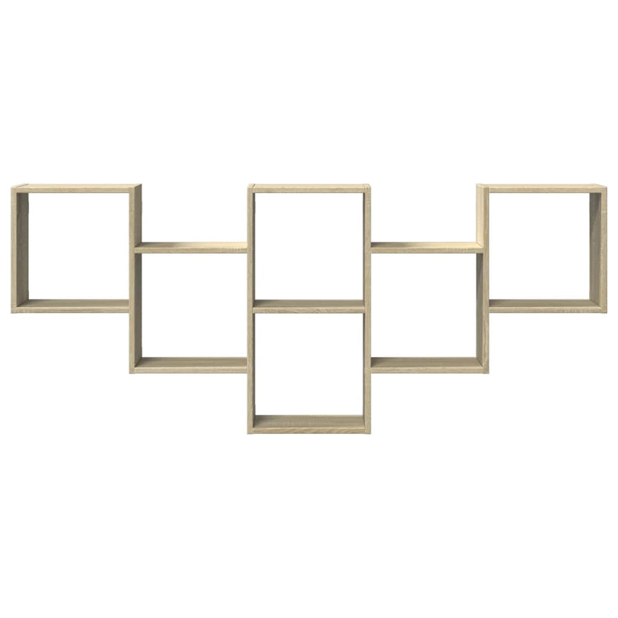Wandschap 159x18x66 cm bewerkt hout sonoma eikenkleurig