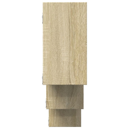 Wandschap 159x18x66 cm bewerkt hout sonoma eikenkleurig