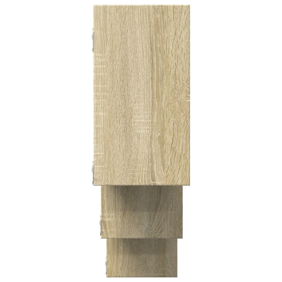 Wandschap 159x18x66 cm bewerkt hout sonoma eikenkleurig