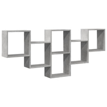Wandschap 159x18x66 cm bewerkt hout betongrijs