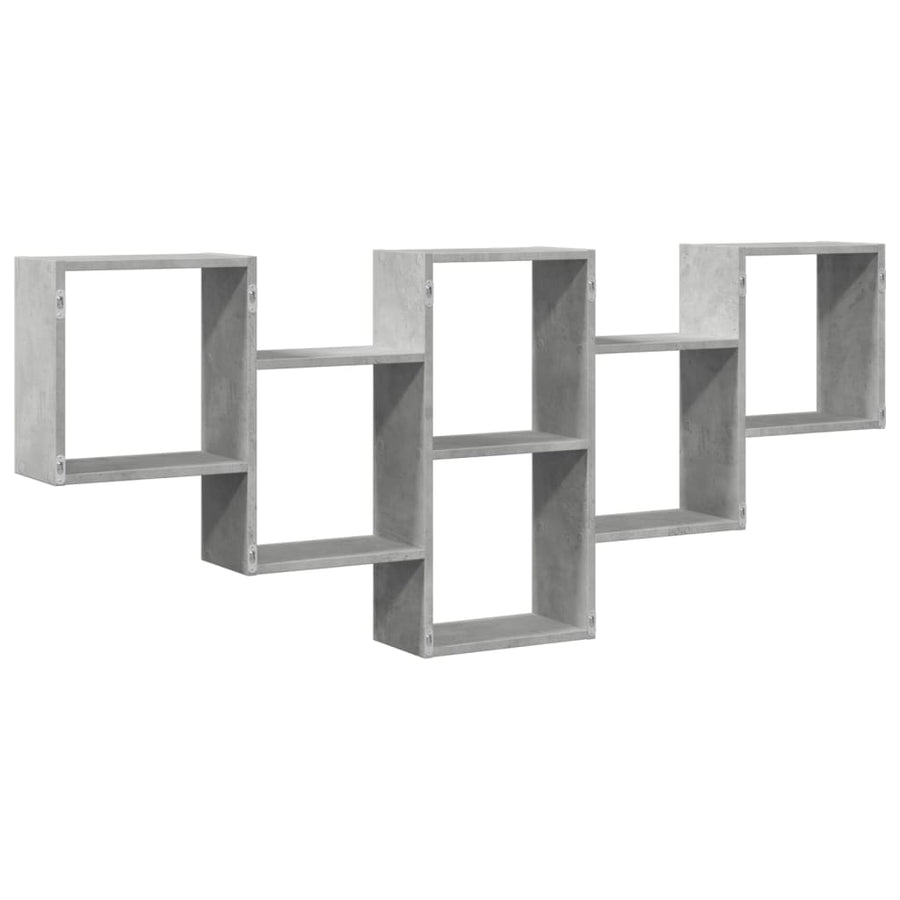 Wandschap 159x18x66 cm bewerkt hout betongrijs