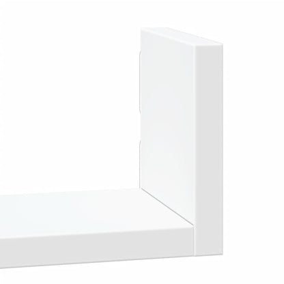 Wandschappen 3 st bewerkt hout wit