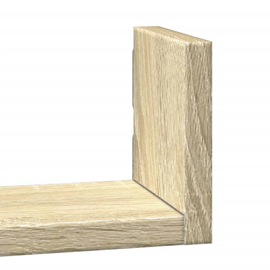Wandschappen 3 st bewerkt hout sonoma eikenkleurig