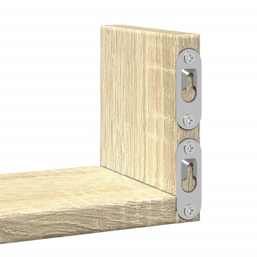 Wandschappen 3 st bewerkt hout sonoma eikenkleurig