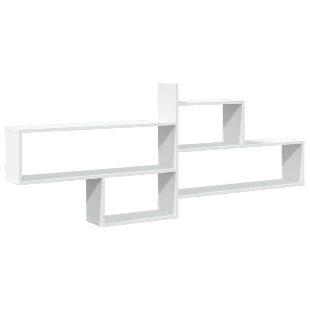 Wandschap 167,5x18x68 cm bewerkt hout wit