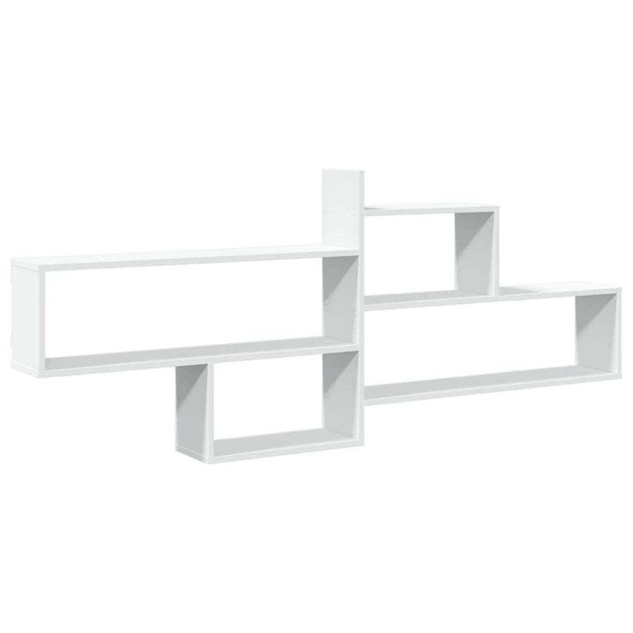 Wandschap 167,5x18x68 cm bewerkt hout wit