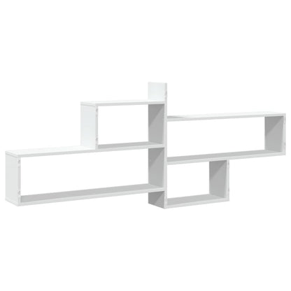 Wandschap 167,5x18x68 cm bewerkt hout wit