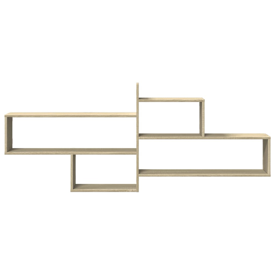 Wandschap 167,5x18x68 cm bewerkt hout sonoma eikenkleurig