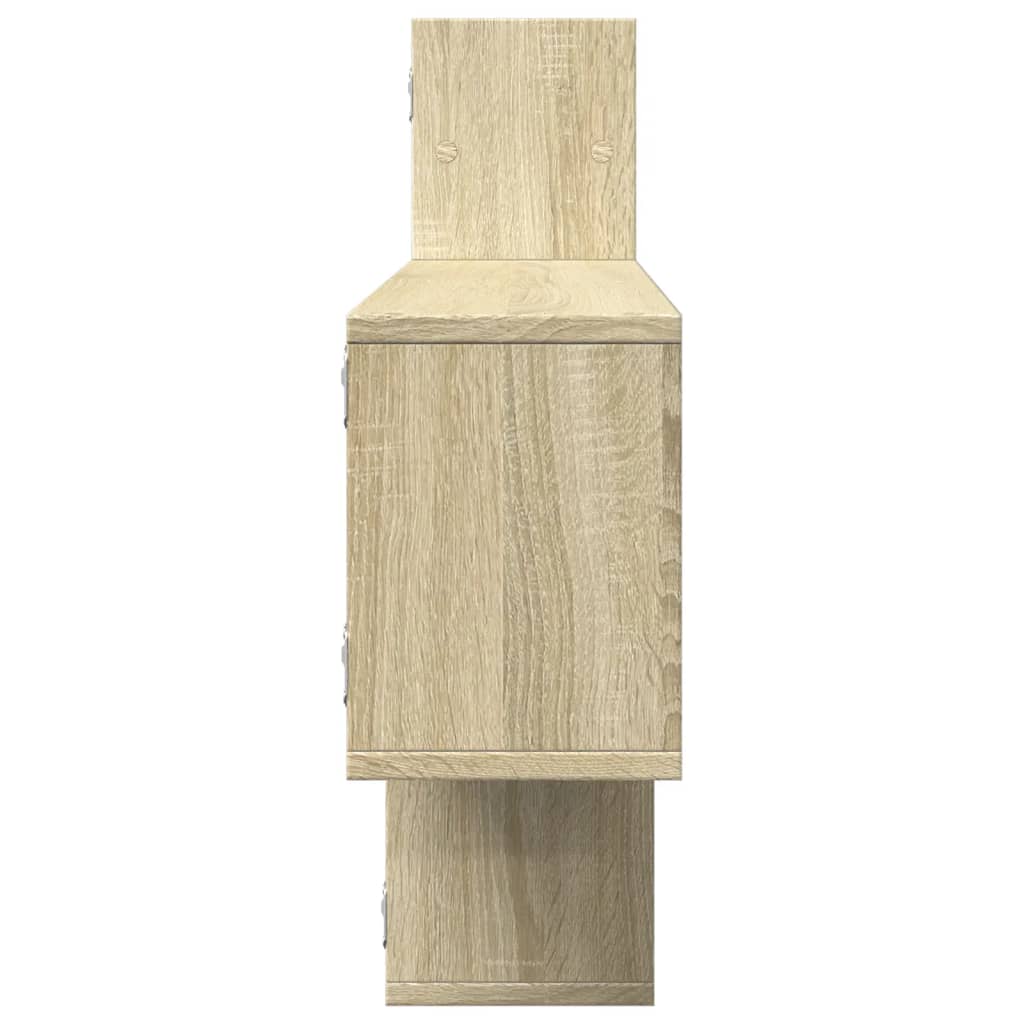 Wandschap 167,5x18x68 cm bewerkt hout sonoma eikenkleurig