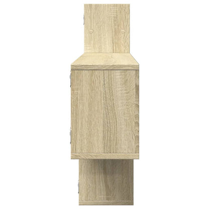 Wandschap 167,5x18x68 cm bewerkt hout sonoma eikenkleurig