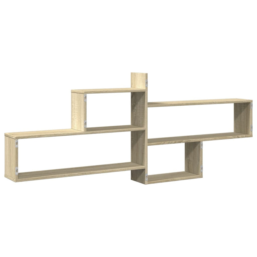 Wandschap 167,5x18x68 cm bewerkt hout sonoma eikenkleurig
