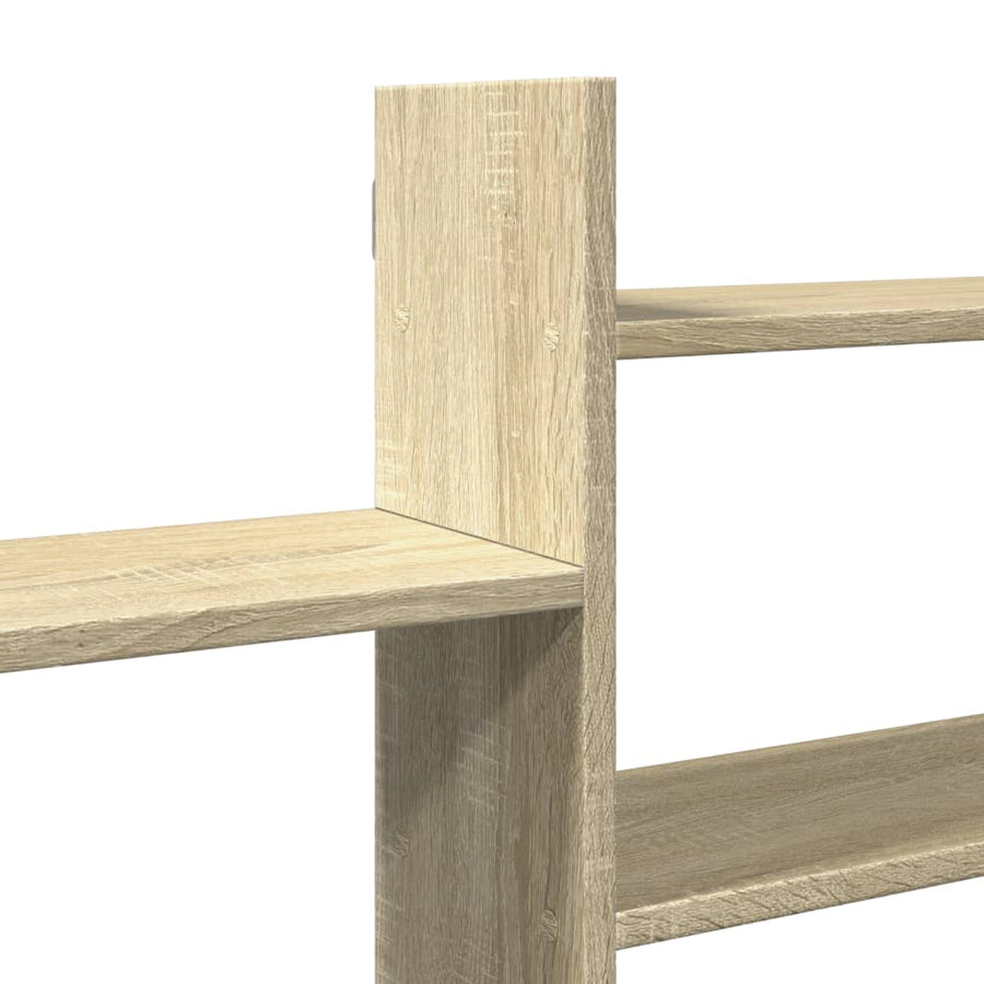 Wandschap 167,5x18x68 cm bewerkt hout sonoma eikenkleurig