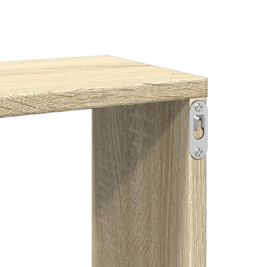 Wandschap 167,5x18x68 cm bewerkt hout sonoma eikenkleurig