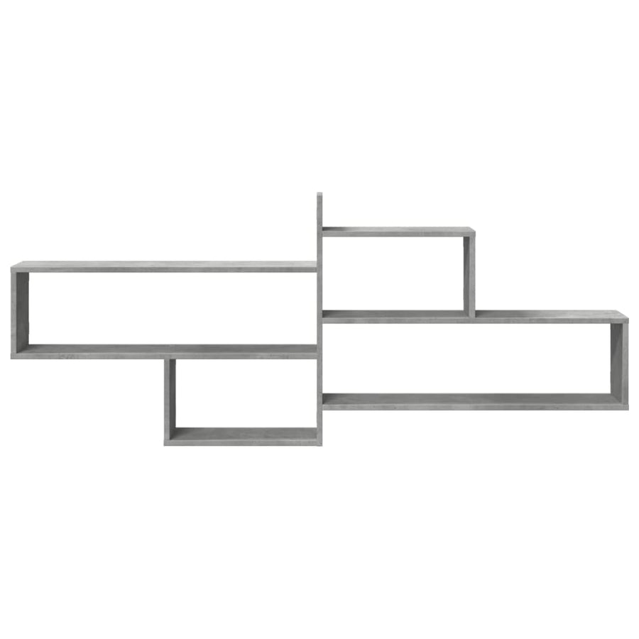 Wandschap 167,5x18x68 cm bewerkt hout betongrijs