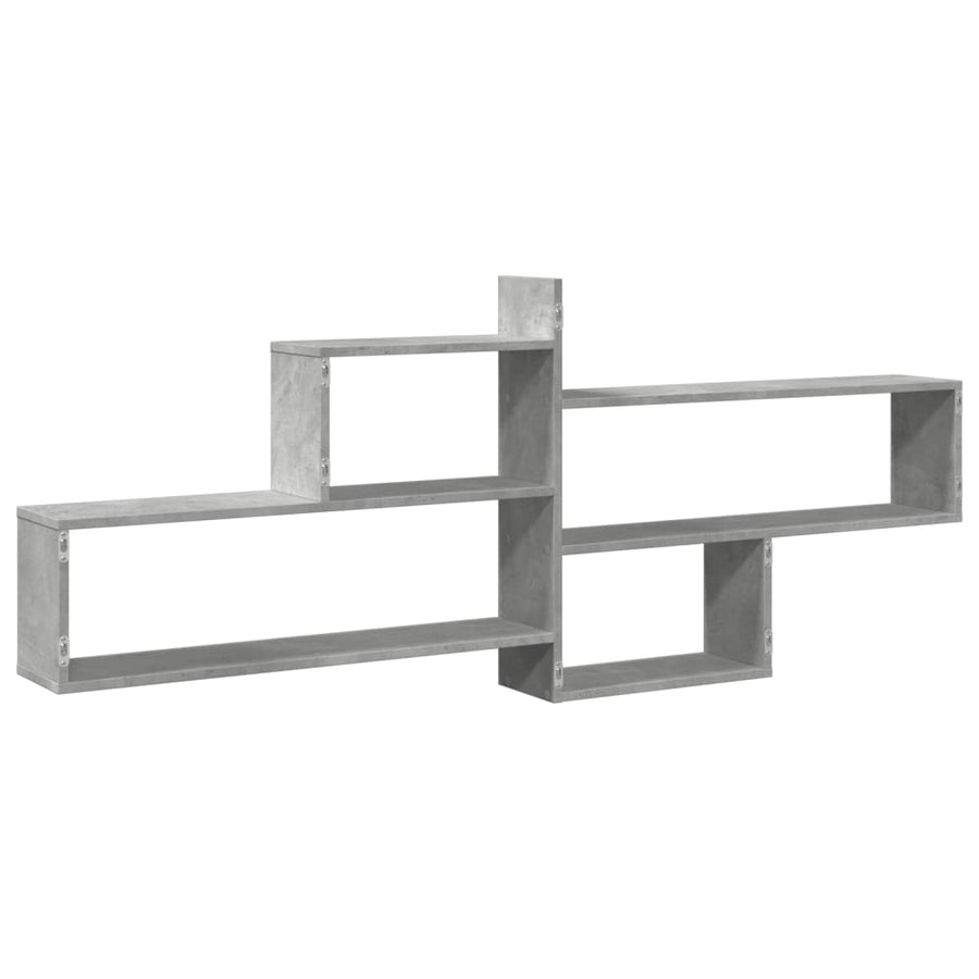 Wandschap 167,5x18x68 cm bewerkt hout betongrijs