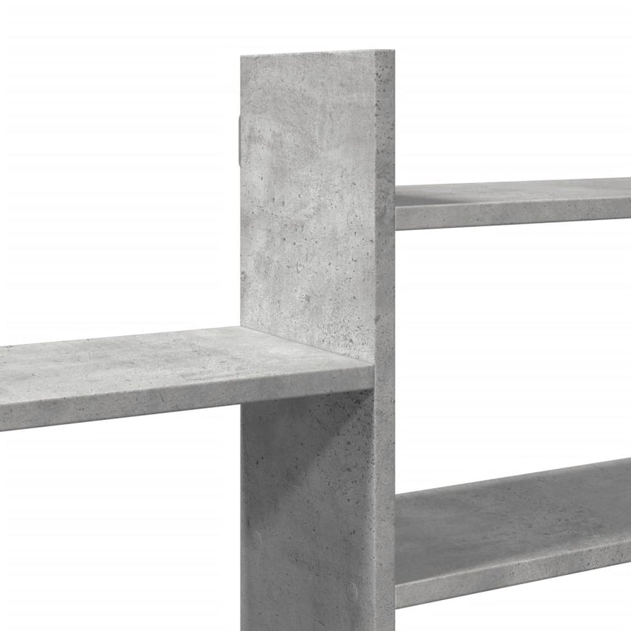 Wandschap 167,5x18x68 cm bewerkt hout betongrijs