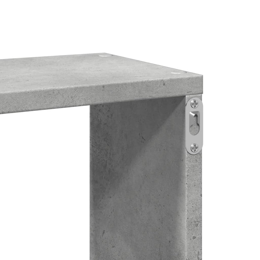 Wandschap 167,5x18x68 cm bewerkt hout betongrijs