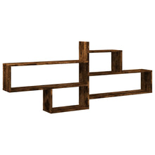 Wandschap 167,5x18x68 cm bewerkt hout gerookt eikenkleurig