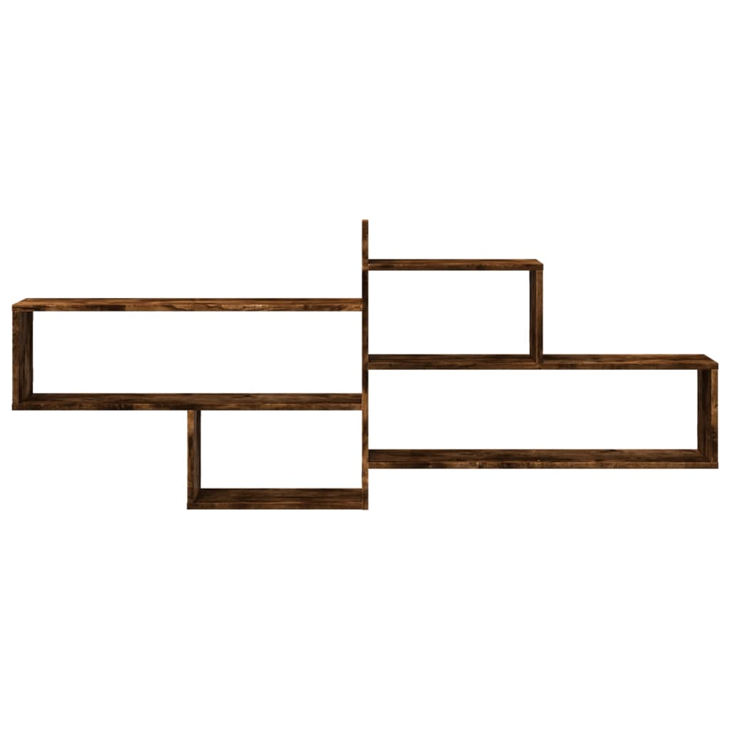 Wandschap 167,5x18x68 cm bewerkt hout gerookt eikenkleurig