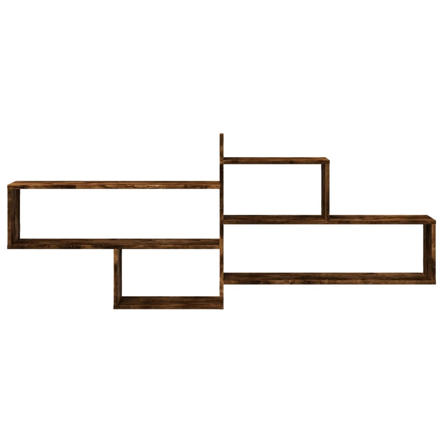 Wandschap 167,5x18x68 cm bewerkt hout gerookt eikenkleurig