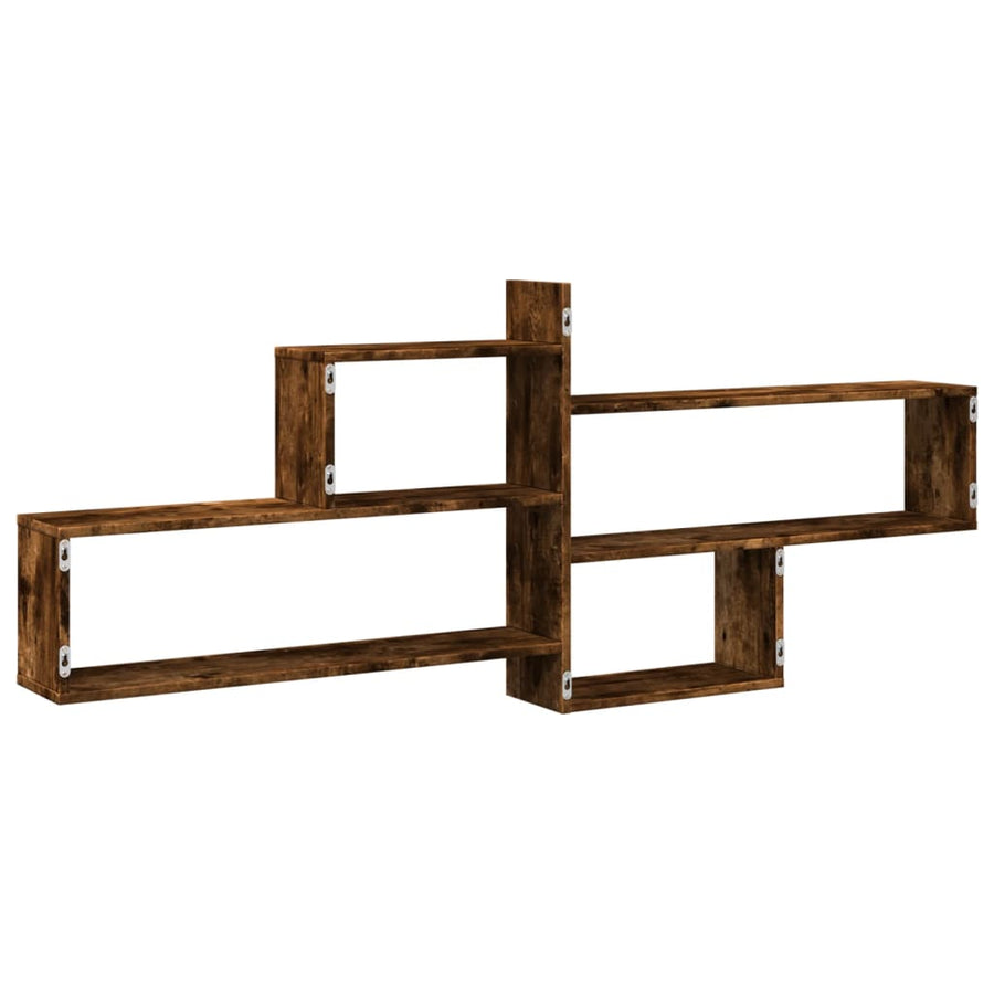 Wandschap 167,5x18x68 cm bewerkt hout gerookt eikenkleurig