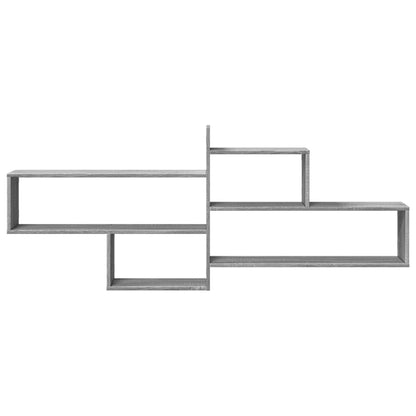 Wandschap 167,5x18x68 cm bewerkt hout grijs sonoma eikenkleurig