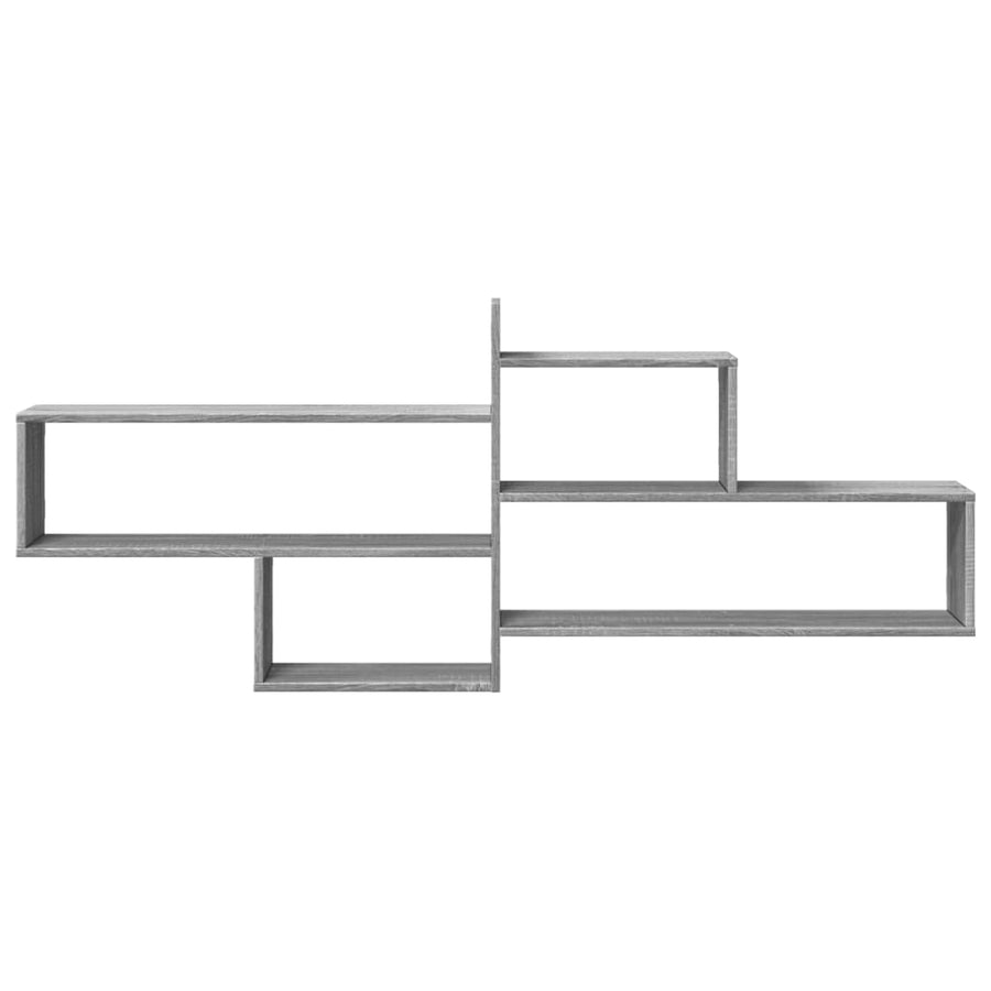 Wandschap 167,5x18x68 cm bewerkt hout grijs sonoma eikenkleurig