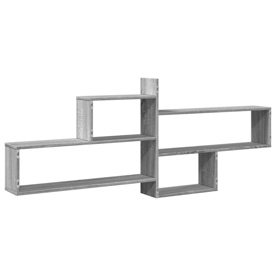 Wandschap 167,5x18x68 cm bewerkt hout grijs sonoma eikenkleurig