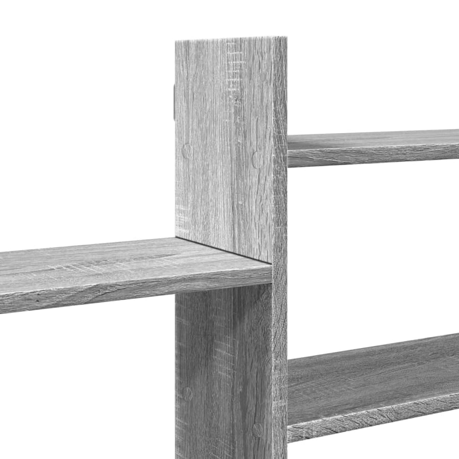 Wandschap 167,5x18x68 cm bewerkt hout grijs sonoma eikenkleurig