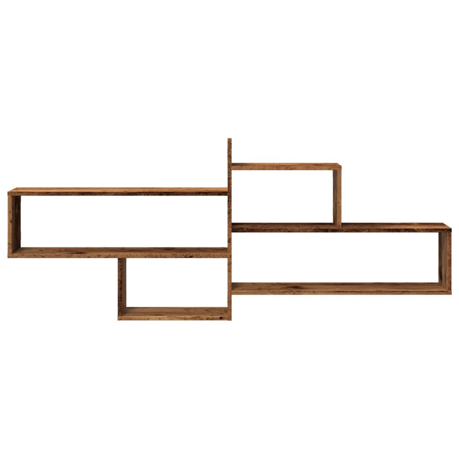 Wandschap 167,5x18x68 cm bewerkt hout oud houtkleurig