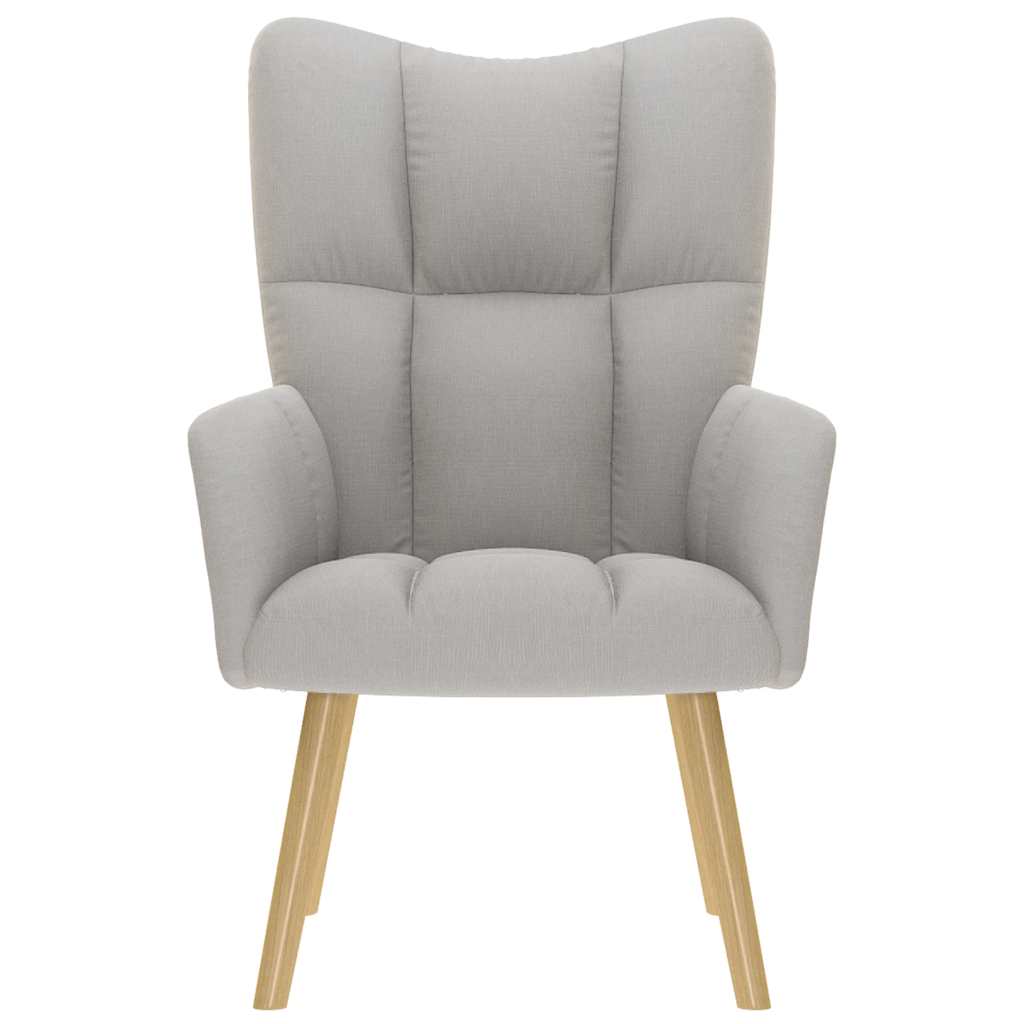 Relaxstoel stof wolk grijs