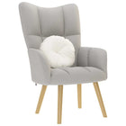Relaxstoel stof wolk grijs 61,5x69x95,5 cm