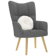 Relaxstoel donkergrijs stof 61,5x69x95,5 cm