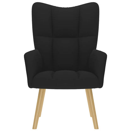 Relaxstoel stof zwart