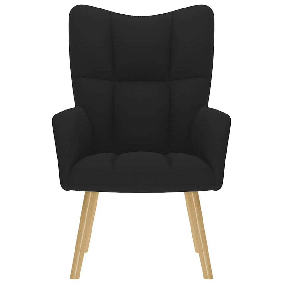 Relaxstoel stof zwart