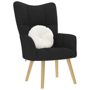 Relaxstoel stof zwart 61,5x69x95,5 cm