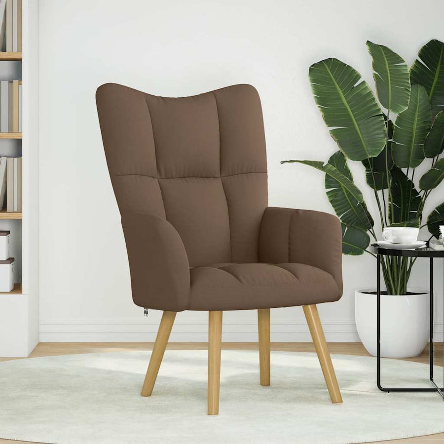 Relaxstoel stof bruin