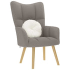 Relaxstoel stof taupe 61.5x69x95.5 cm