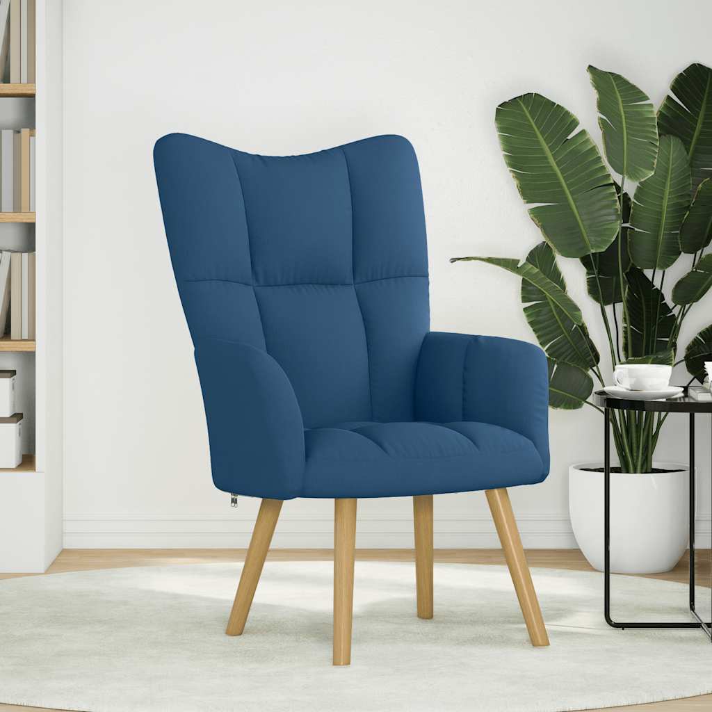 Relaxstoel stof blauw