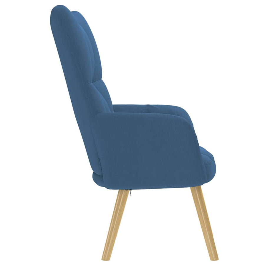 Relaxstoel stof blauw
