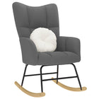 Schommelstoel donkergrijs 61x78x95 cm stof