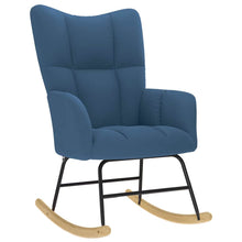Schommelstoel stof blauw