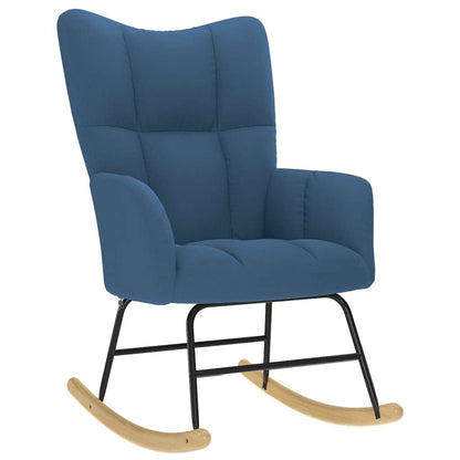 Schommelstoel stof blauw