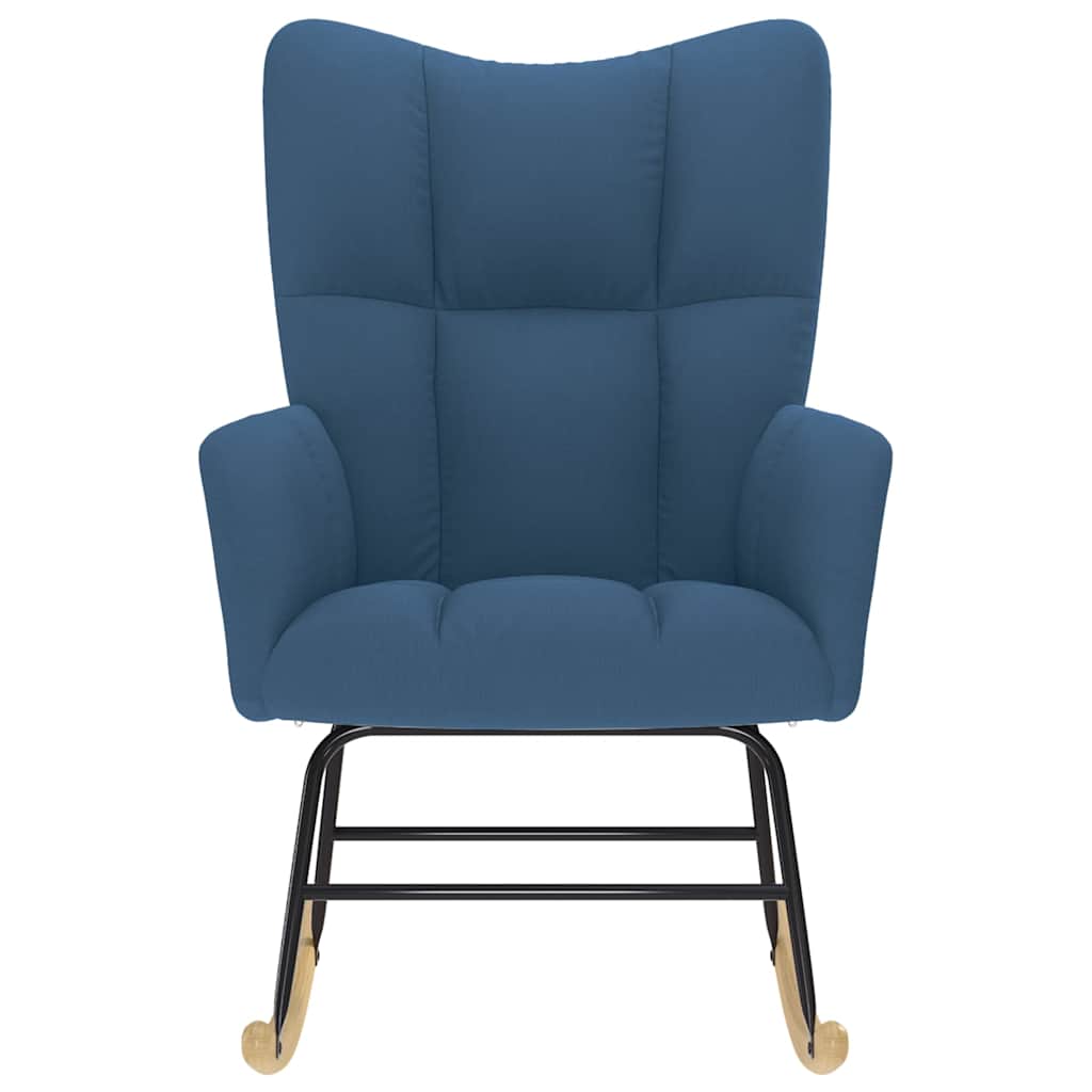 Schommelstoel stof blauw