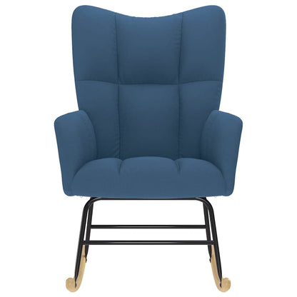 Schommelstoel stof blauw