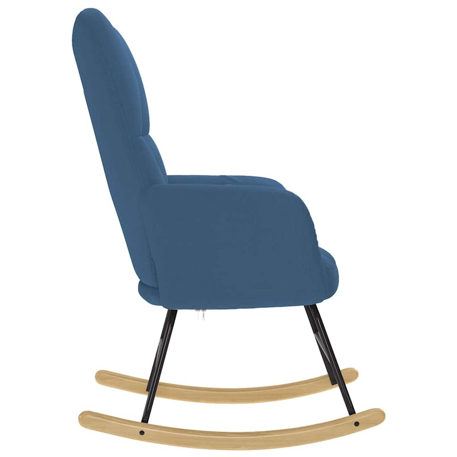 Schommelstoel stof blauw
